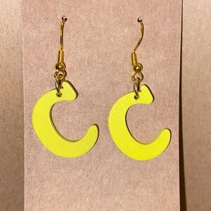 ☀️3/$12☀️ Letter “C” Earrings with Sterling Silver Hooks.